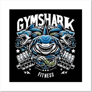 Gym Shark | T Shirt Design Posters and Art